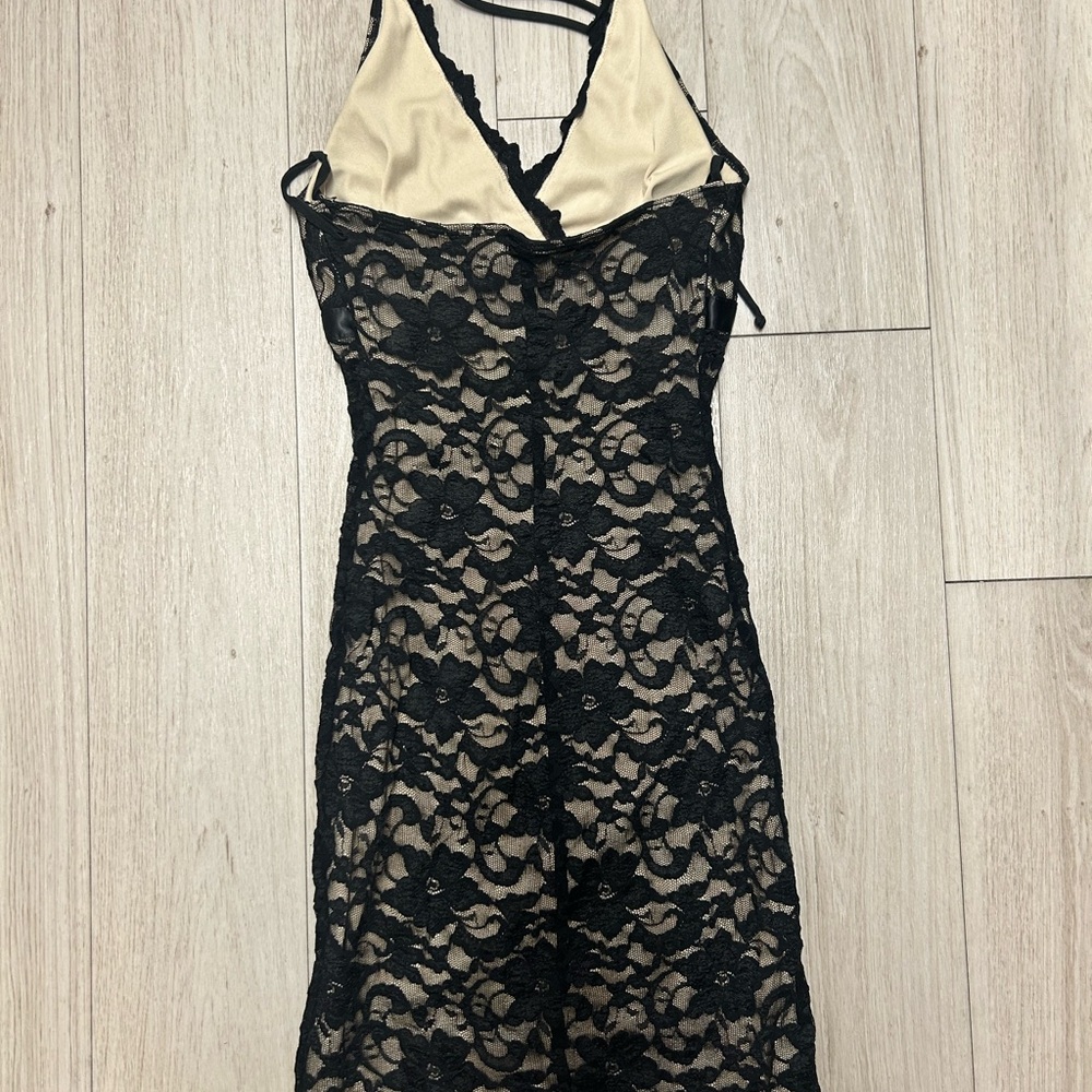Ruby Rox Black Lace Backless Dress - Picture 3 of 4